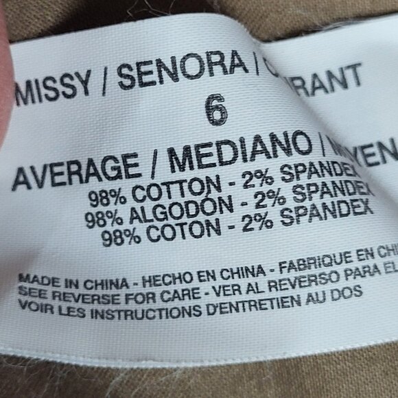 Nine West Vintage America Pants Women's 6 28 Brown Cropped Rolled Hem NWT - Picture 12 of 12